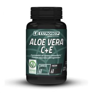 ALOE VERA C+E 60 COMPRESSE - Integratore a base di succo di Aloe Vera arricchito con Vitamine C ed E