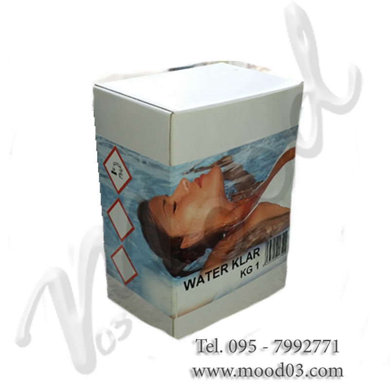 WATER KLAR 1 KG Scatola (Confezione 8 Cartucce da 125 Grammi) - Flocculante di elevata qualità ad alta concentrazione