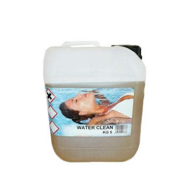 WATER CLEAN Tanica da 5 kg - Prodotto professionale sgrassante per la pulizia dei bordi, pareti e teloni piscina
