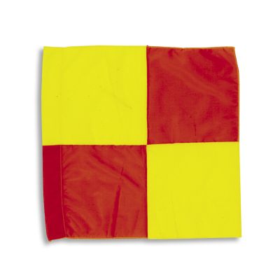 Schiavi Sport Drappo Bandiera Guardalinee Giallo-Rosso, mis 45x45 cm