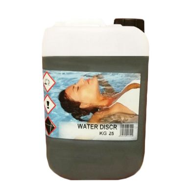 WATER DISCR Tanica da 25 kg - Azione DISINCRONTANTE, SGRASSANTE e PULENTE sulla vasca vuota della tua piscina
