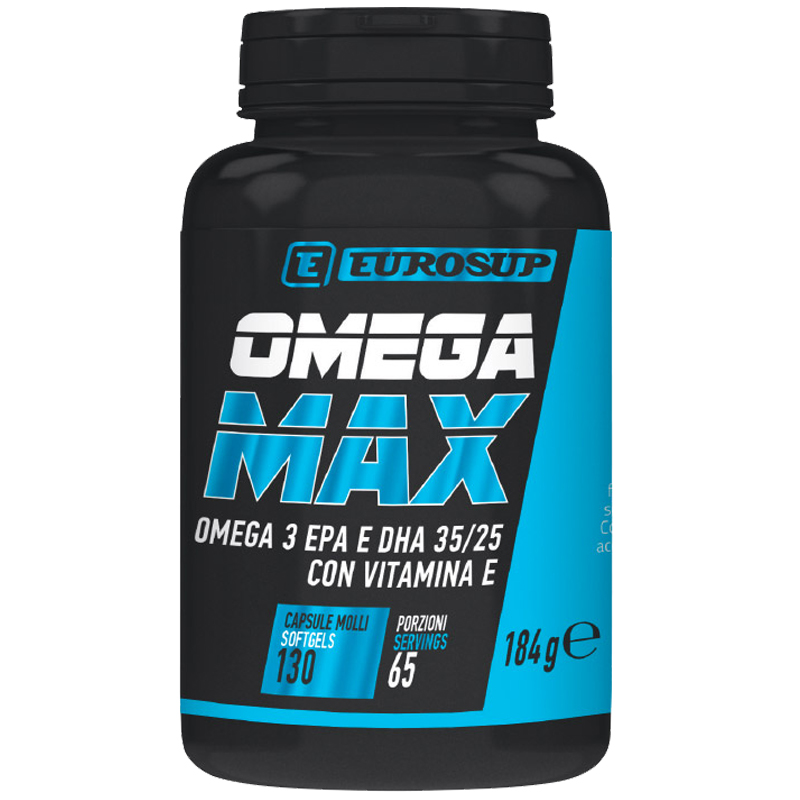 OMEGA MAX 1000 COMPLEX 130 SOFTGELS - Integratore alimentare di acidi grassi Omega 3 con vitamina E