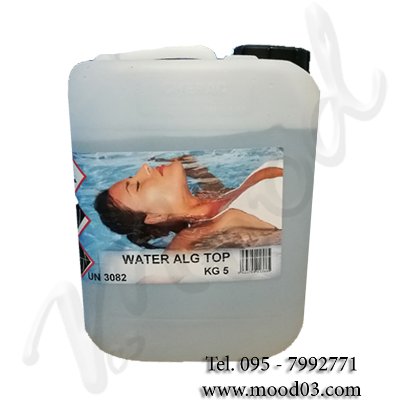 WATER ALG TOP in Tanica da 5 kg - ANTIALGHE CONCENTRATO PER VASCHE IDROMASSAGGIO, SPA, FONTANE e PISCINE