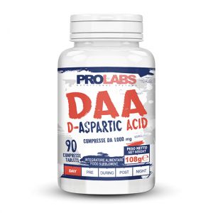 DAA ACIDO D-ASPARTICO 90 COMPRESSE - Integratore Alimentare in compresse da 1000 mg di acido D-aspartico