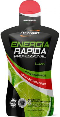 ENERGIA RAPIDA PROFESSIONAL GLUTEN FREE da 50 ml gusto lime, reintegra velocemente le scorte energetiche