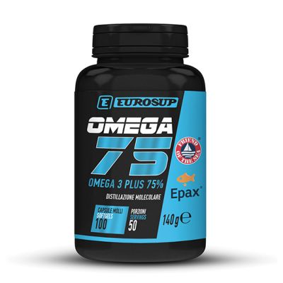 OMEGA 75 - OMEGA 3 PLUS 100 CAPSULE - Acidi grassi essenziali omega 3 EPA e DHA ad altissima concentrazione e qualità