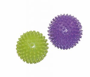 Toorx Coppia sfere per massaggi - Set composto da 1 Palla Verde Lime da 75 mm ed 1 Palla Viola da 90 mm