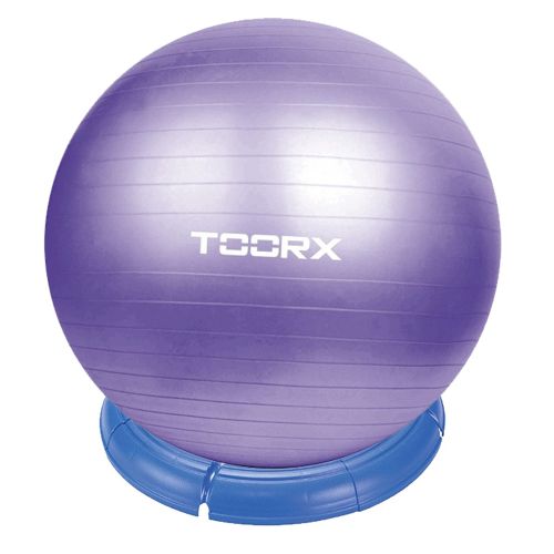 Toorx Palla da Ginnastica Ø 75 cm con pompa e base gymball in omaggio
