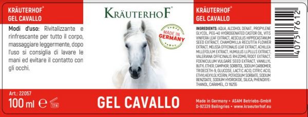 Kräuterhof Pferdebalsam 250 ml - Balsamo Cavallo con olio di Arnica menta  Rinfrescante