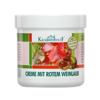 Kräuterhof Creme Mit Rotem Weinlaub 250 ml - Crema con Estratto di Vite Rossa