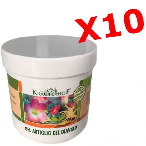 10X GEL MIT TEUFELSKRALLE - "PACCHETTO MAXI RISPARMIO" con 10 barattoli da 250 ml di crema gel con ARTIGLIO DEL DIAVOLO