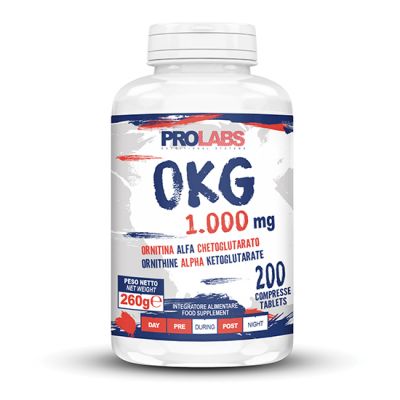 OKG in flacone da 200 cpr - Integratore alimentare di Ornitina alfa chetoglutarato in compresse da 1000 mg