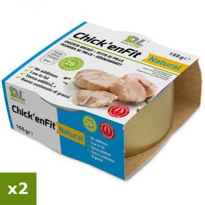 2X CHICK' ENFIT - 2 confezioni da 155 g di filetti di pollo ad alto contenuto proteico (26%). GLUTEN FREE