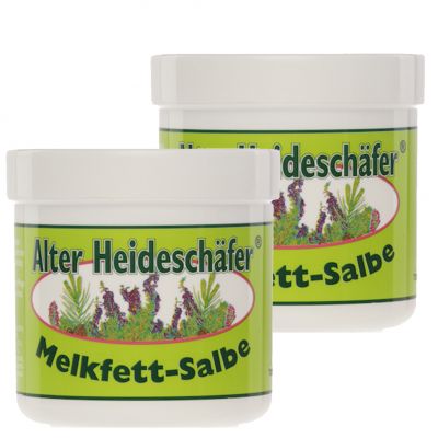 2X ALTER HEIDESCHAFER MELKFETT-SALBE - "PACCHETTO RISPARMIO" con 2 barattoli da 250 ml di creme tradizionali tedesche