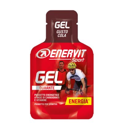 Enervit Sport Gel mini-pack da 25 ml, gusto cola - Energetico liquido con carboidrati e vitamine