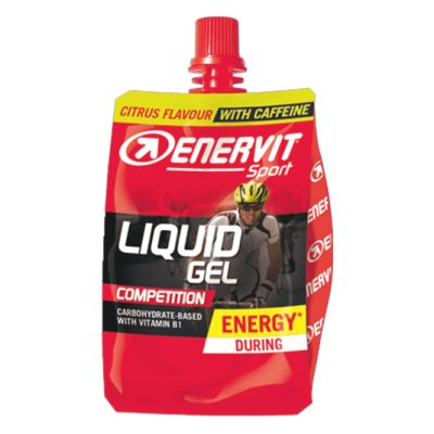 Enervit Sport Liquid Gel Competition cheerpack agrumi da 60 ml - Energetico con carboidrati, vitamina B1 e caffeina