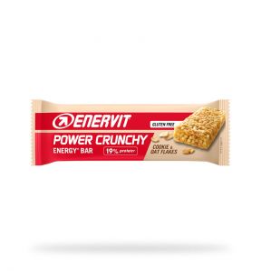 Enervit Sport Power Crunchy Bar Cookie, snack croccante da 40 g con granella di biscotto, senza glutine