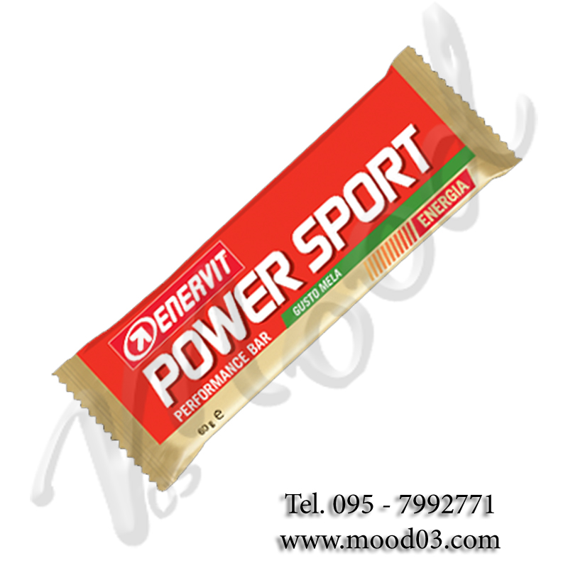 ENERVIT POWER SPORT Barretta energetica da 60 g gusto MELA - Snack utile in caso di sforzo muscolare intenso