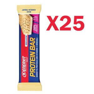 Enervit Sport Protein Bar gusto Vaniglia-Yogurt, box 25 barrette proteiche con vitamine e minerali, senza glutine