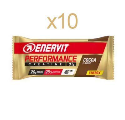 ENERVIT POWER SPORT COMPETITION 10 Barrette da 40 g gusto CACAO - Indicate in caso di sforzo muscolare intenso