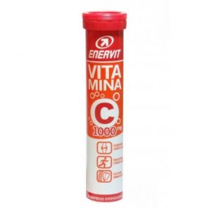 Enervit Vitamina C 1000 mg in Tubo da 20 compresse effervescenti gusto AGRUMI - Integratore Alimentare di Vitamina C
