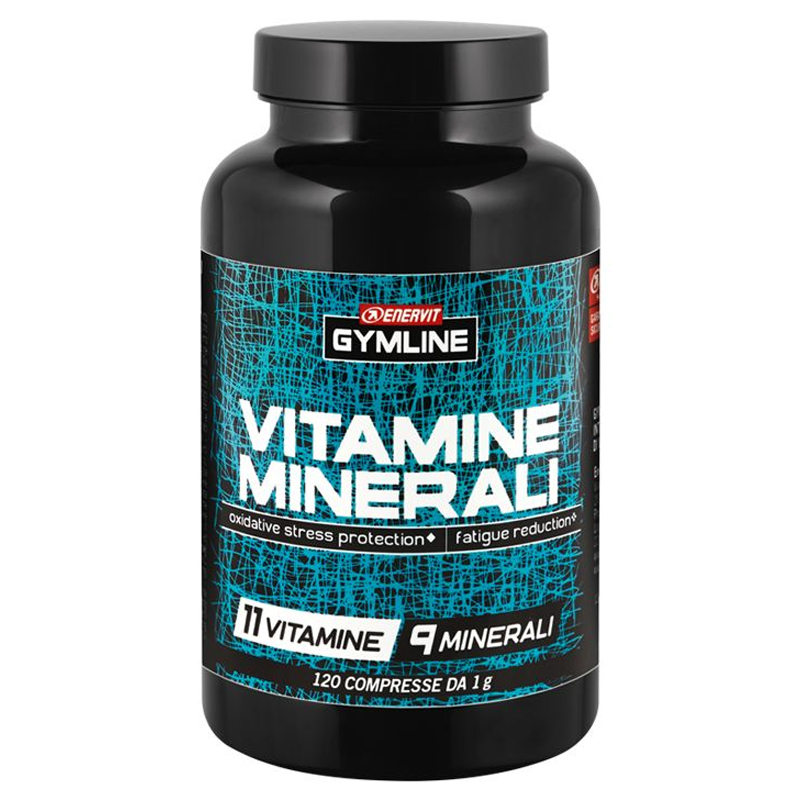 Enervit Gymline Muscle Vitamine Minerali in Barattolo da 120 cpr - Integratore Alimentare con 11 Vitamine + 9 Minerali