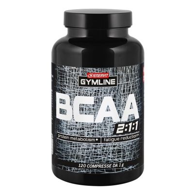 Enervit Gymline Muscle Bcaa 2:1:1 barattolo 120 compresse - Amminoacidi ramificati arricchiti con vitamine B1 e B6