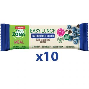 Enerzona Nutrition Bar 40-30-30 Easy Lunch Box 10 Barrette Proteiche 10x53 g Mirtillo Cacao - Senza glutine