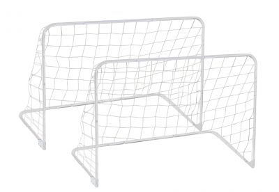 TRAIN & SCORE - Set di 2 porte da calcio con struttura pieghevole - Dimensioni da aperte 90x60x50 cm