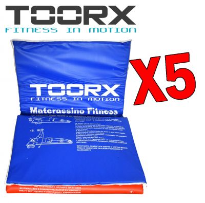 Toorx Kit Maxi Risparmio con 5 Materassini imbottiti con descrizione esercizi in italiano - Dimensioni 181x60x2,5 cm