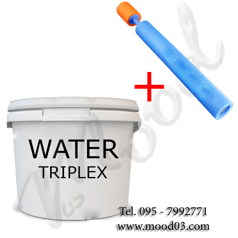 **KIT PISCINA** WATER TRIPLEX Cloro Multiazione 3 in 1 in secchio da 5 kg (25 pastiglie da 200 g) + MAX LIQUIDATOR 60 CM