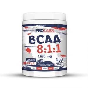 BCAA 8:1:1 Barattolo da 400 cpr - Aminoacidi Ramificati indicati per l'integrazione della dieta degli sportivi
