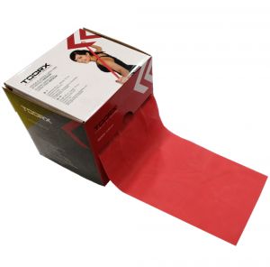 Fascia elastica anallergica latex-free rossa in rotolo da 25 m resistenza media - Altezza 15 cm, spessore 0,50 mm