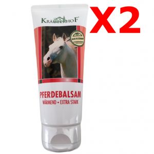 2X PFERDEBALSAM WÄRMEND EXTRA STARK - Set di 2 tubetti da 100 ml di Balsamo cavallo riscaldante extra-forte
