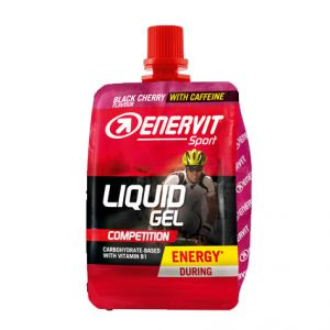 Enervit Sport Liquid Gel Competition cheerpack amarena da 60 ml - Energetico con carboidrati, vitamina B1 e caffeina