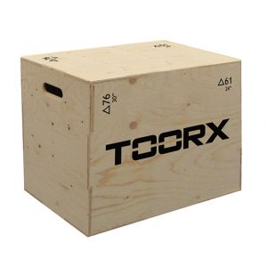 Toorx Plyo box 3 in 1 - Piattaforma per esercizi pliometrici, altezza regolabile 76x61x51 cm 