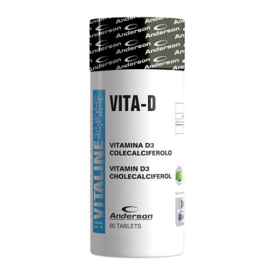 VITA-D ANDERSON 60 cpr Integratore Alimentare di Vitamina D per benefici alla Muscolatura, Ossa e Sistema Immunitario