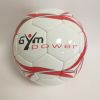PALLONE CALCIO IN CUOIO GYM POWER MISURA N°5 BIANCO-ROSSO Official Size and Weight