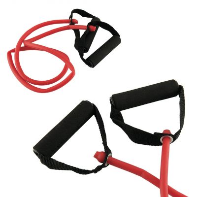 Toorx Tubo elastico con maniglie resistenza light, colore rosso - Lunghezza 120 cm