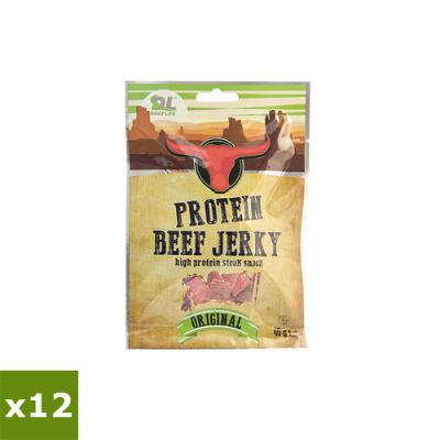 PROTEIN BEEF JERKY DAILY LIFE Set Risparmio 12 buste da 40g Deliziosa carne di manzo essicata ad alto contenuto proteico