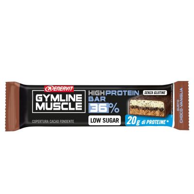 Enervit Gymline High Protein Bar 36% Choco-Vaniglia Senza Glutine - Barretta proteica da 55 grammi