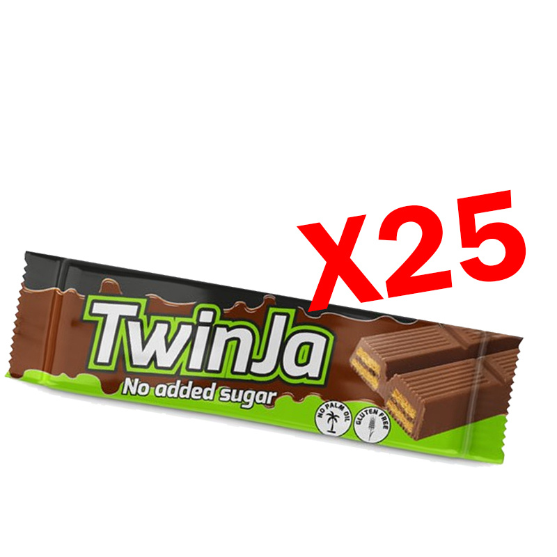 TWINJA DAILY LIFE 25 Barrette da 21,5 g a base di wafer ricoperti al cioccolato senza zuccheri aggiunti 
