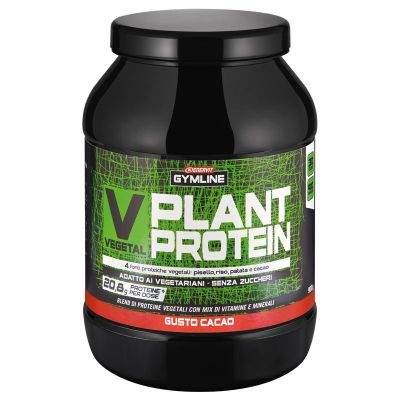 Enervit Gymline Muscle Vegetal Plant Protein Cacao 900 gr - 4 fonti proteiche vegetali: pisello, riso, patate, e cacao