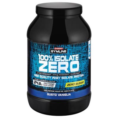 Enervit Gymline Muscle 100% Isolate Zero Vaniglia 900 g - Proteine del Siero di Latte Senza Zuccheri con Vitamina B6