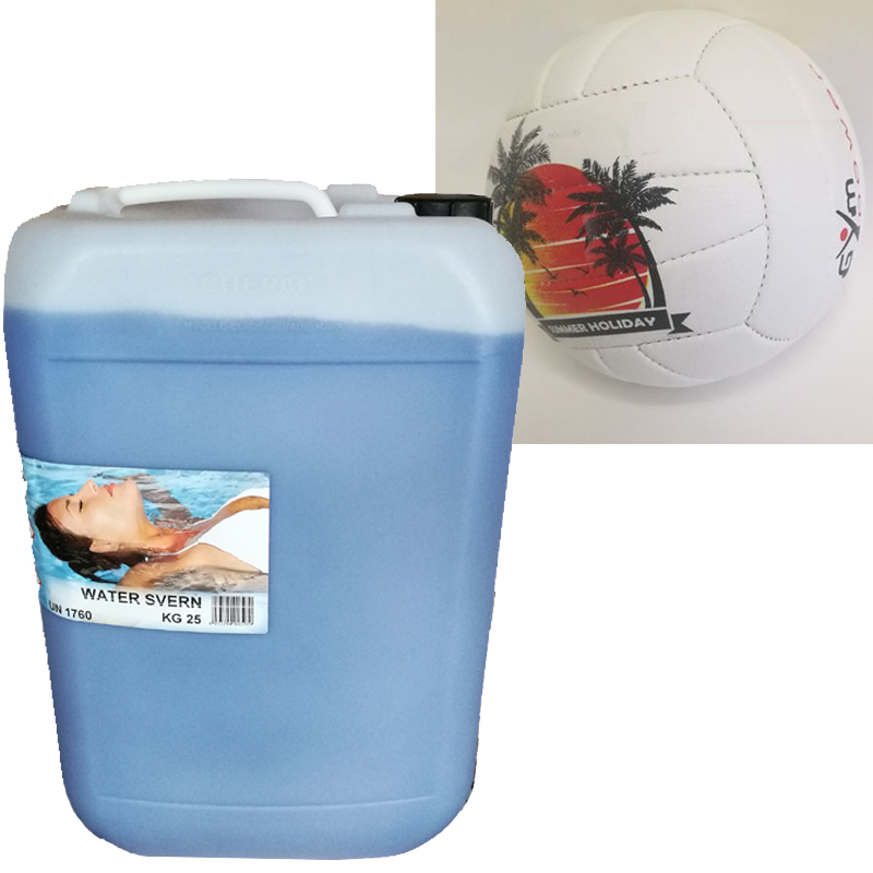 WATER SVERN Formulato liquido 25 kg per la CONSERVAZIONE dell'acqua durante il periodo invernale + Palla da Beach Volley