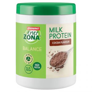 ENERZONA Balance 40-30-30 Milk Protein gusto Latte e Cacao 230g  Polvere a base di Proteine isolate