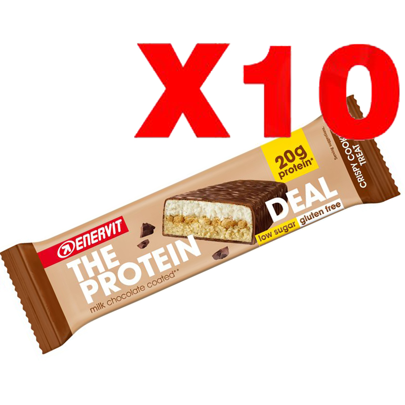 ENERVIT The Protein Deal Bar gusto Crispy Cookie 55g - 10 Barrette Proteiche