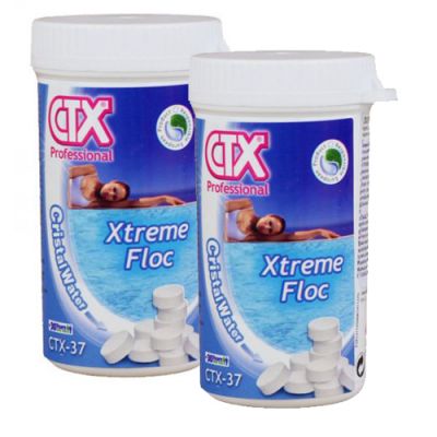 XTREME FLOC CTX PROFESSIONAL 2 Tubetti con 5 Pastiglie da 20 g - Flocculante e Coagulante ad Alta Concentrazione