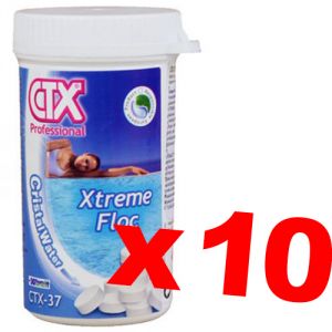 XTREME FLOC CTX PROFESSIONAL 10 Tubetti con 5 Pastiglie da 20 g - Flocculante e Coagulante a Super Concentrazione