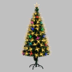 Albero Natale 130 HF a Fibre Ottiche Sfumate Dot BIANCO CALDO e RGB